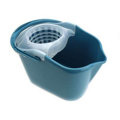 Ведро прямоугольное 13л с Vanda отжимом МОП (темно-синий)