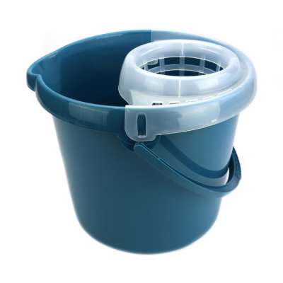Ведро круглое 12л Vanda с отжимом МОП (темно-синий)