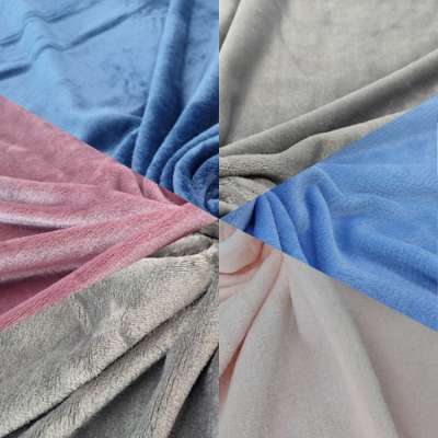 Плед велсофт "Микс", 100% полиэстер 200*220 см, микс цветов (Серый, небесно-голубой, королевский синий, персиковый, ягодный)