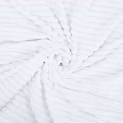 Плед велсофт "Полоски, снежный", 100% полиэстер 200*220 см, 260 г/м 