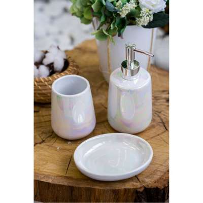 Набор для ванны "Pearl" (диспенсер, стакан, мыльница)