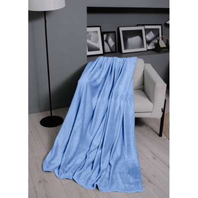 Плед велсофт "Микс небесно-голубой", 100% полиэстер 200*220 см