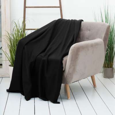 Плед флисовый "Бахрома", 100% полиэстер 130*150 см, микс цветов, обечайка