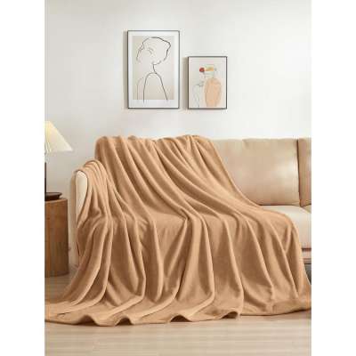 Плед велсофт "Велюр сенд", 100% полиэстер 150*200 см