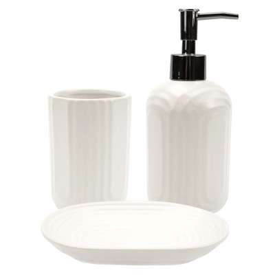 Набор для ванны «Style» (диспенсер,стакан,мыльница)