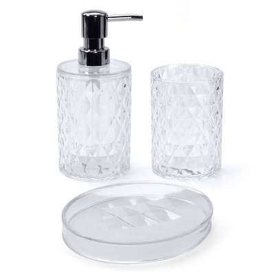 Набор для ванной «Diamond» (диспенсер,стакан,мыльница)