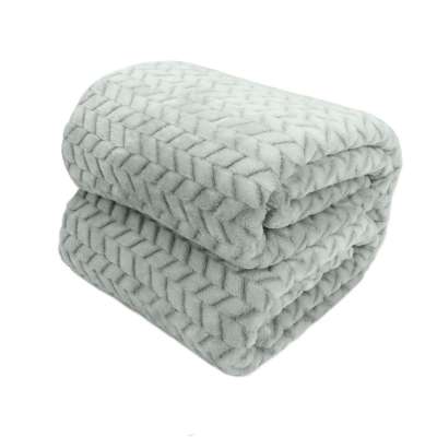 Плед велсофт "Косички, циркон", 100% полиэстер 200*220 см, 260 г/м, п/э пакет