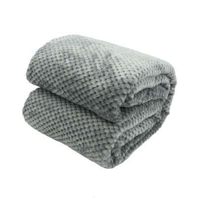 Плед велсофт "Вафля, смог", 100% полиэстер 200*220 см, 260 г/м, п/э пакет